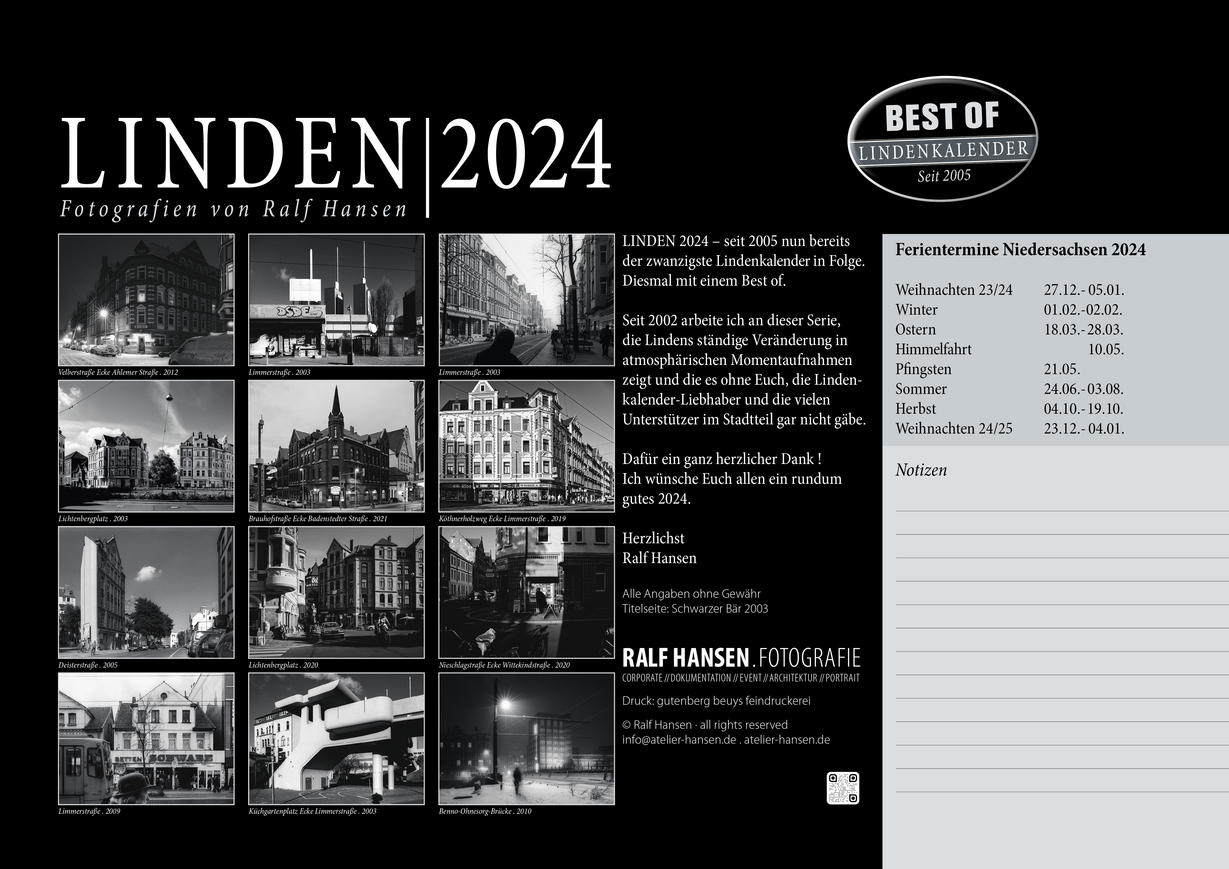 Linden Kalender 2024 Übersicht